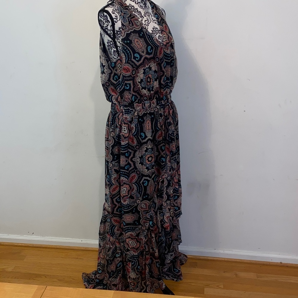 Ramy Brook Printed Savanna Paisley Print Silk Blend Maxi Dress Size Small - Picture 8 of 14